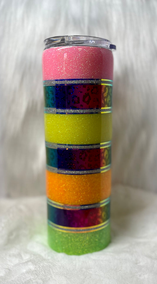 30oz Skinny Rainbow Tumbler