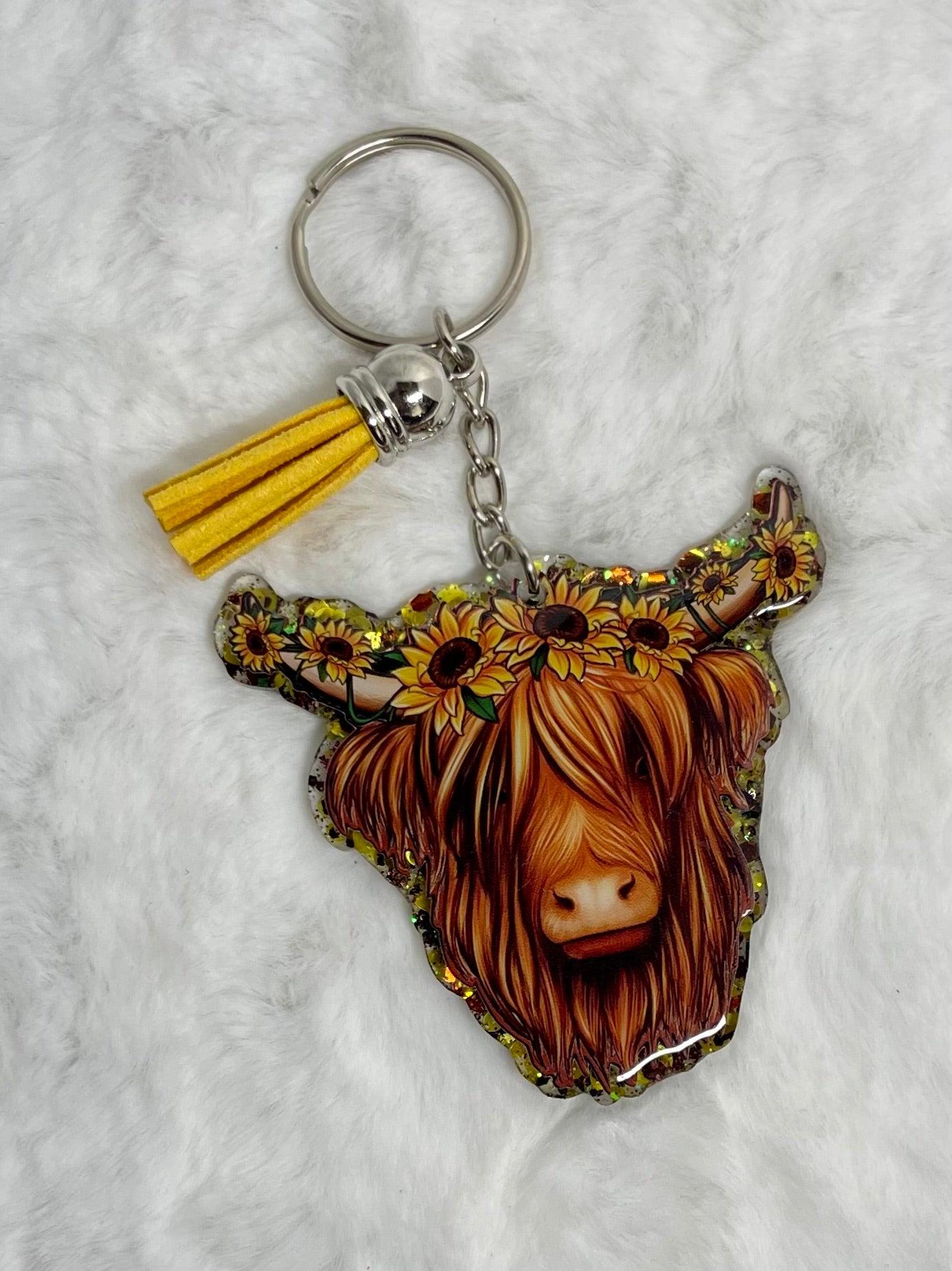 Sunflower Highland Cow