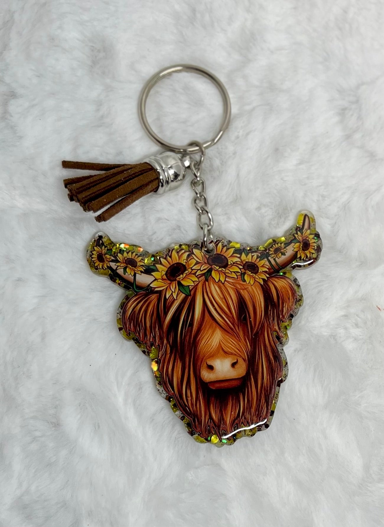 Sunflower Highland Cow